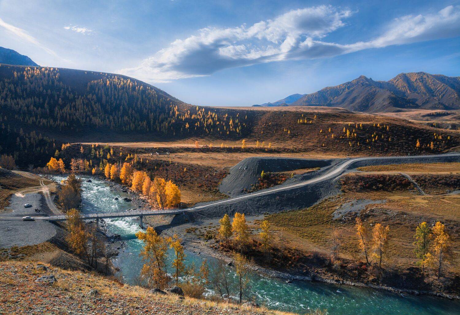 россия, горный алтай, река чуя, осень, Андрей Поляков