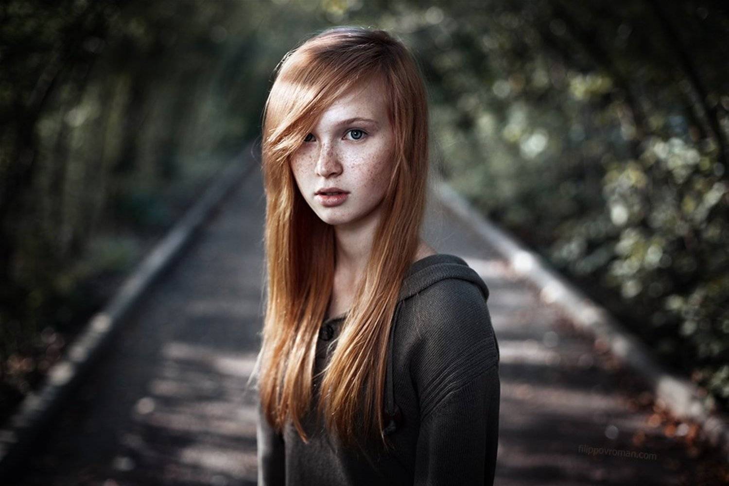 Autumn, Ginger, Girl, Portrait, Red, September, Street, Ufa, Роман Филиппов