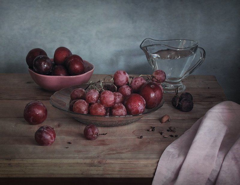 Виноград, Натюрморт, Слива Виноградно-сливовый фото превью