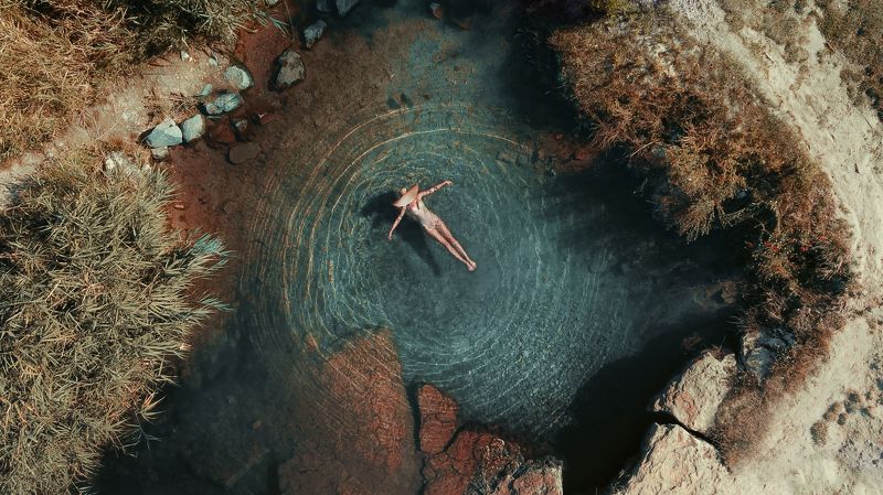 female, lake,landscape,drone Alina фото превью