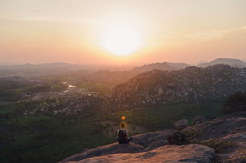 landscape India mountains Hampe mountains фото превью