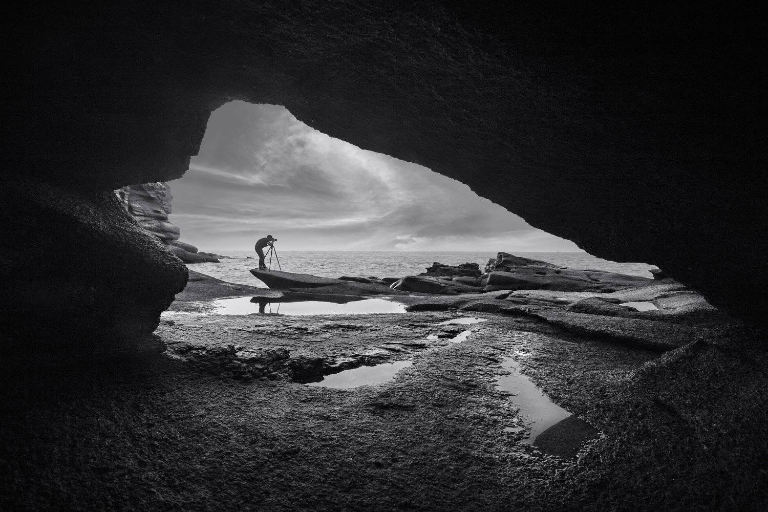 Landscapes,black & white,Travel,China,Wenzhou,reef,  Xiaolei Yang