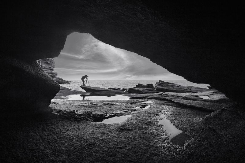 Landscapes,black & white,Travel,China,Wenzhou,reef Magic mirror фото превью