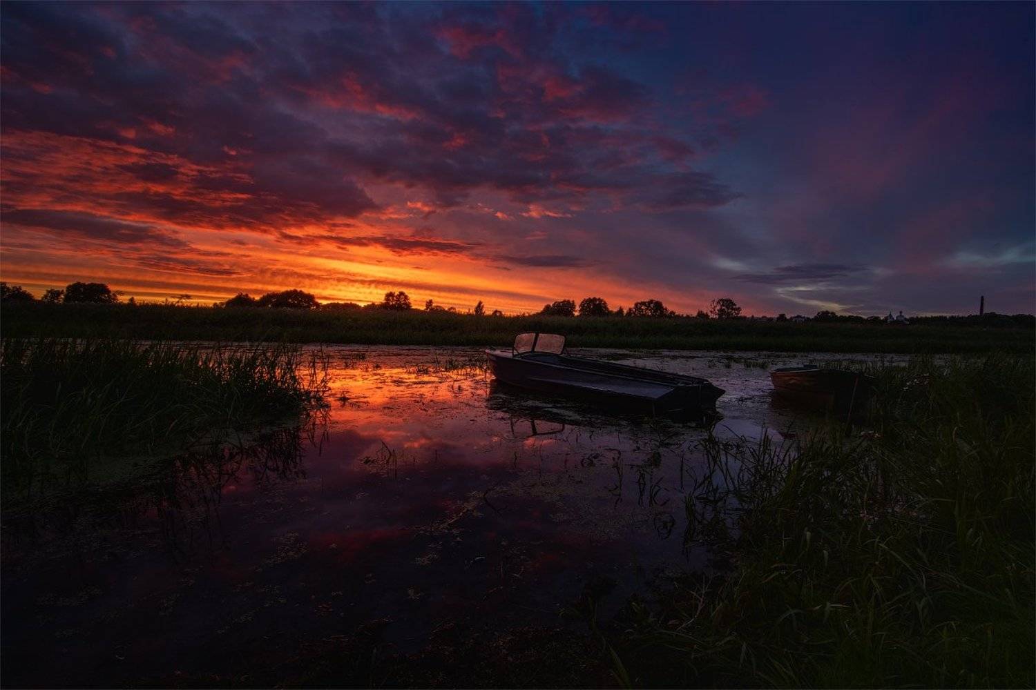 псков, закат, вечер, лодка, Майя Афзаал