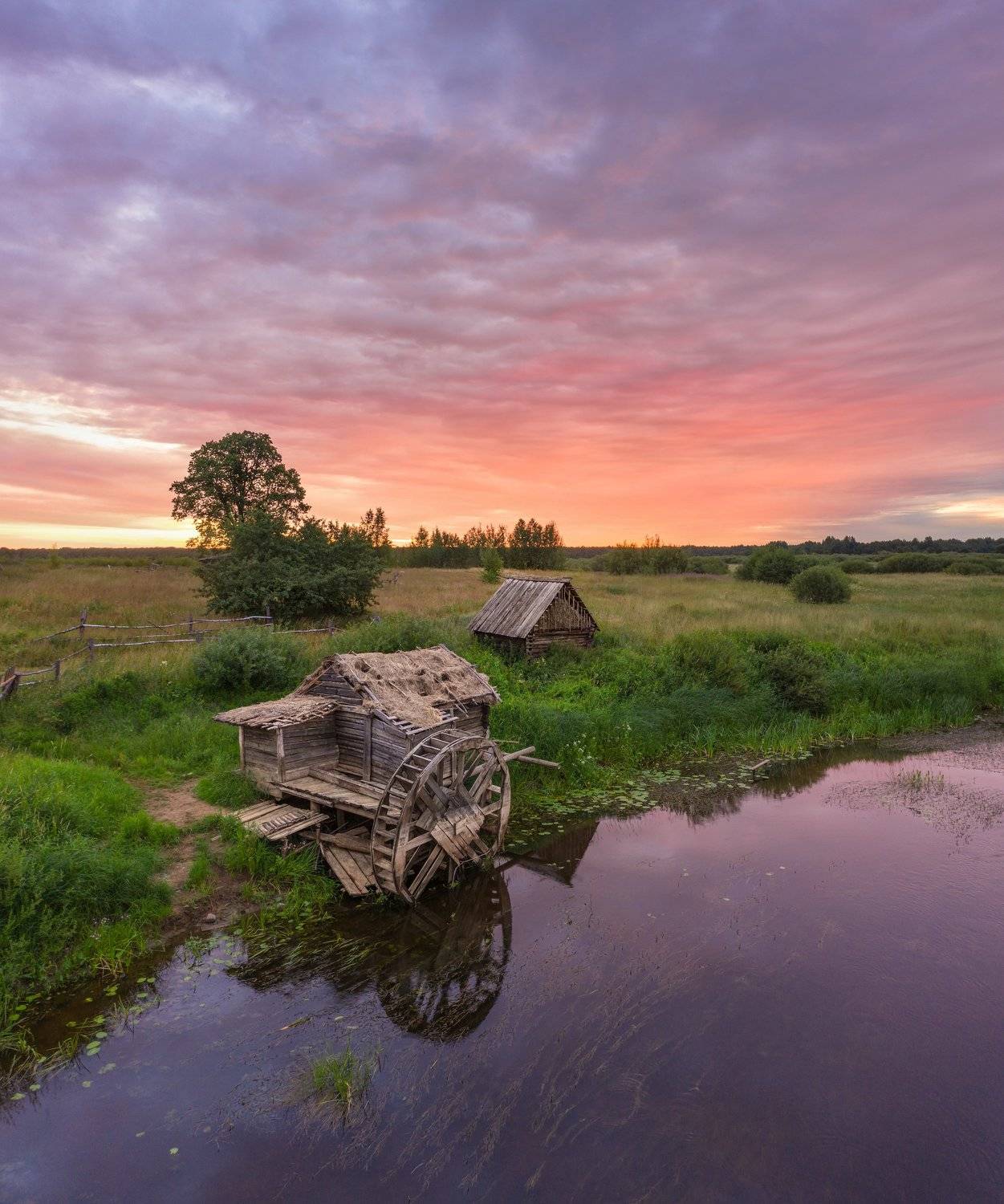 Панорама, Рассвет, Россия, Russia, Sunrise, Panorama, Егор Лебедев
