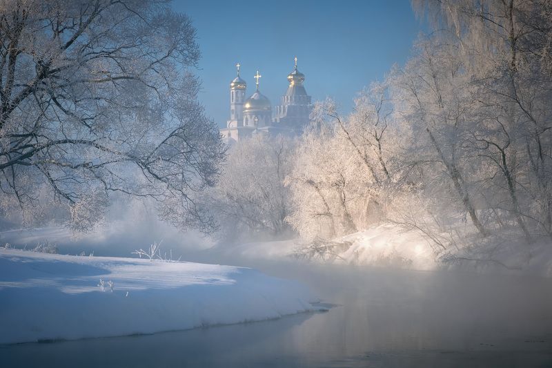 Февральский мороз над Истрой фото превью