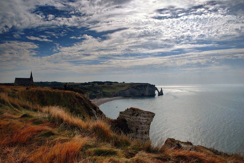 Нормандия, Франция, Этрета Травы Этреты фото превью