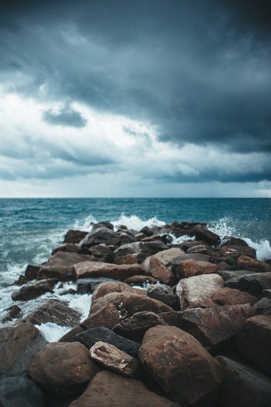 Blue, Cold, Sea, Waves Перед штормом фото превью