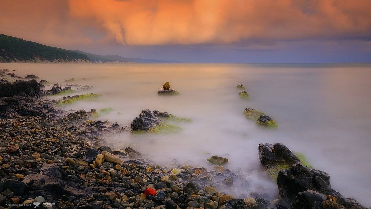 море, камни, скалы, закат, облака, природа, пейзаж, лето, Serj Master