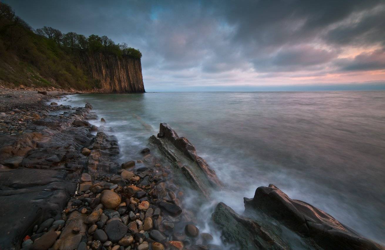 черное, море, скала, кисилева, туапсе, весна, Николай Мысливцев