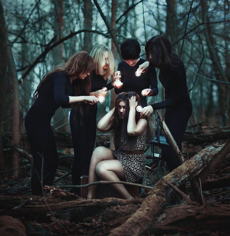 Девушки, Лес, Портрет, Психологический портрет, Сюрреализм don\'t get into my life фото превью