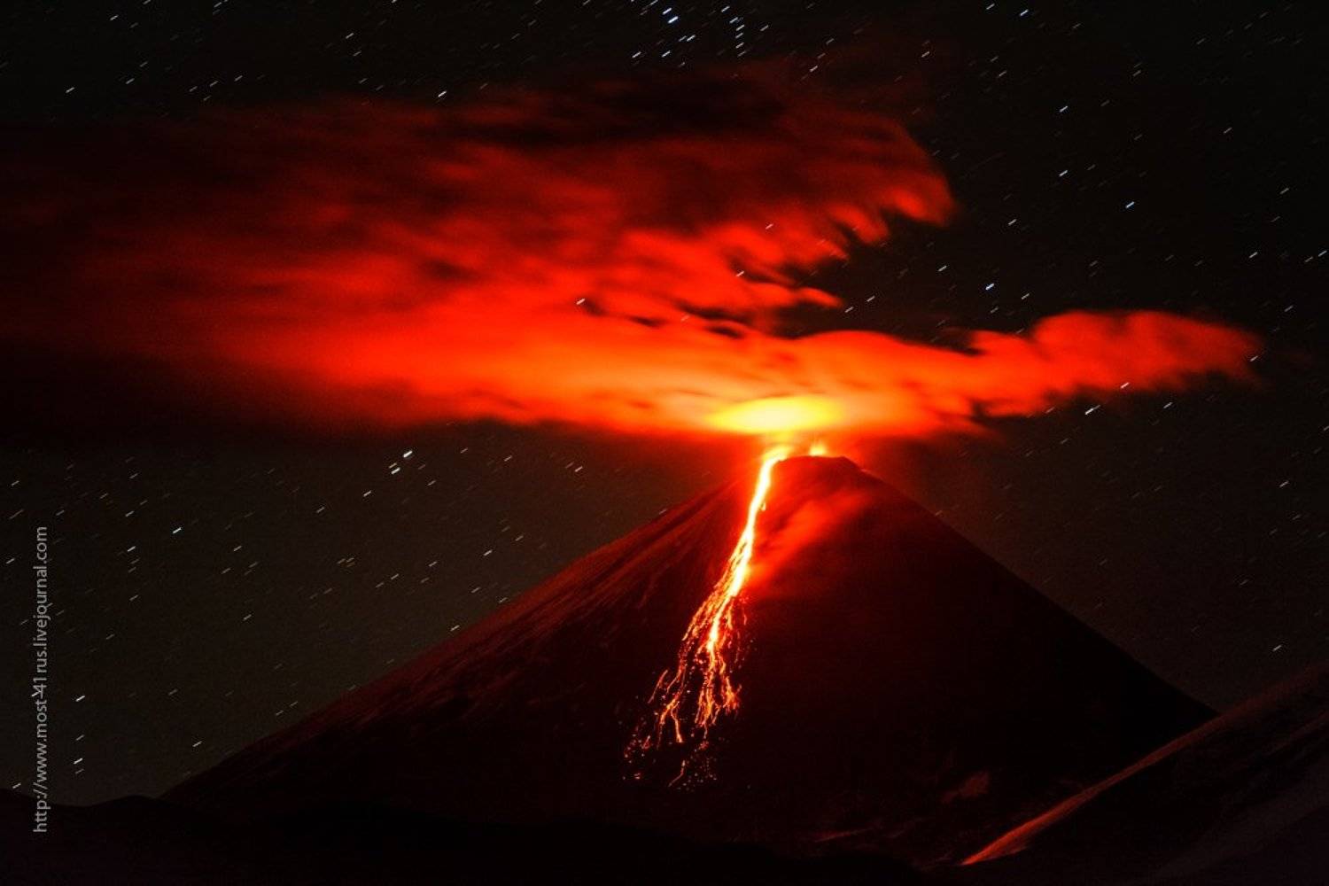 извержение, ключевской,  камчатка, Сергей Краснощёков