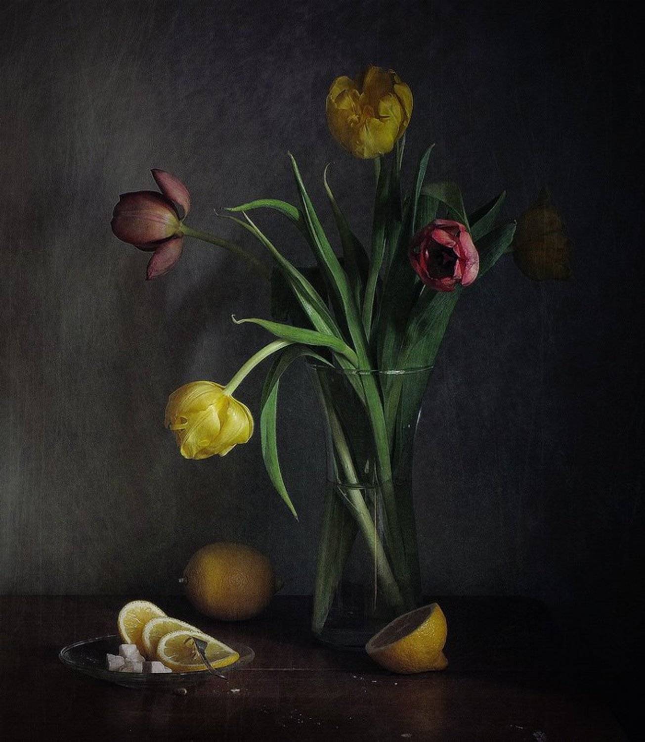 Лимон, Натюрморт, Тюльпаны, LudmilaNG
