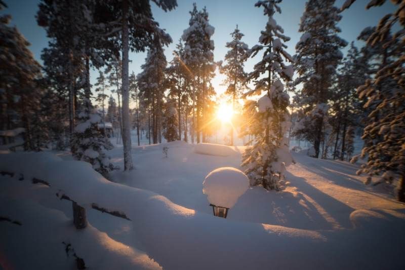 солнце, пейзаж, природа, снег, сугробы, мороз, закат, ловозеро «На закате солнца» фото превью