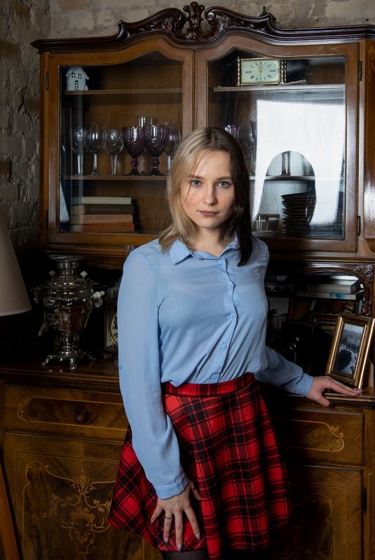 студийный портрет, красивая девушка, женский портрет, будуар Тая фото превью