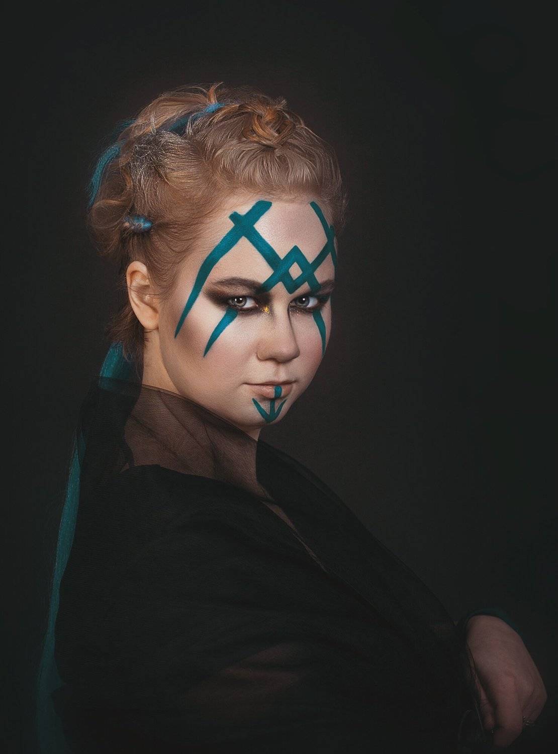 Женский портрет, автопортрет, портрет, валькирия, faceart, Valkyrie , Ксения Okdmuse