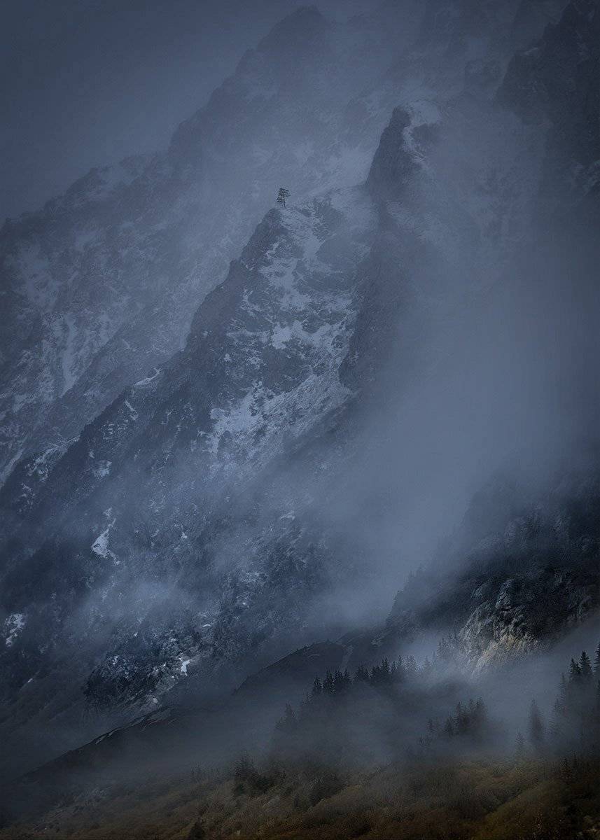 горы, природа, кбр, туман,зима, кавказ,, Алиева Татьяна