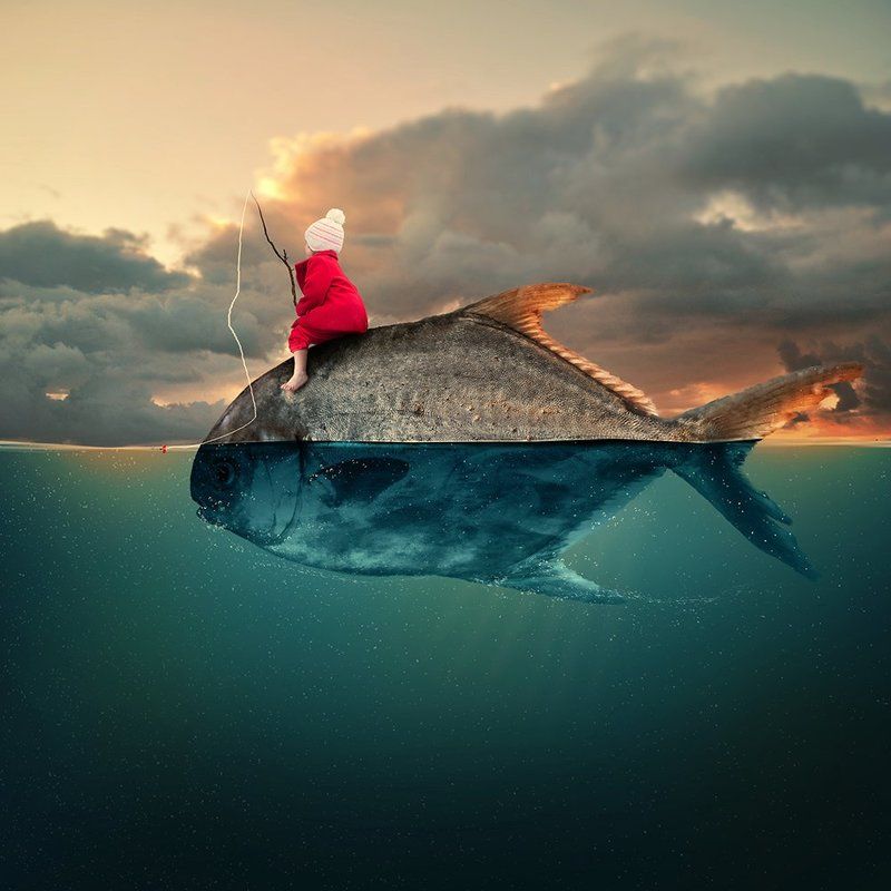 bird, boar, boat, can, clouds, crow, fish, fisherman, fishing, gem, girl, gold, line, manipulation, photoshop, psd, red, reflection, sky, tire, tutorials, water, wood Water world girl фото превью