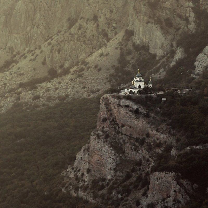 Крым, Утёс, Форос, Храм, Юбк Форос Храм Воскресения Христова в Форосе фото превью