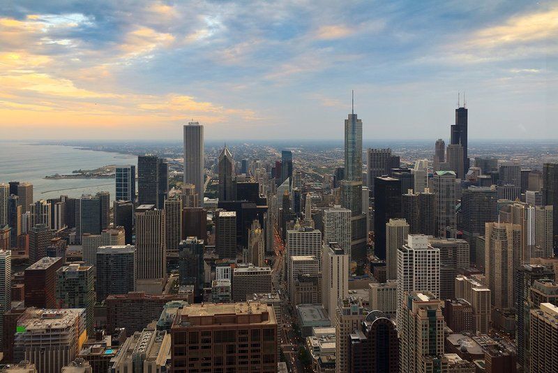 Закат в Чикаго фото превью