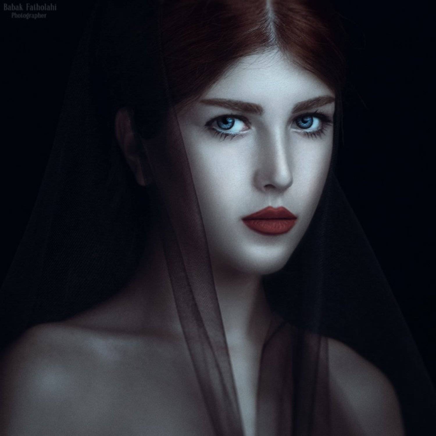 Dark, Fence, Girl, Portrait, Babak Fatholahi