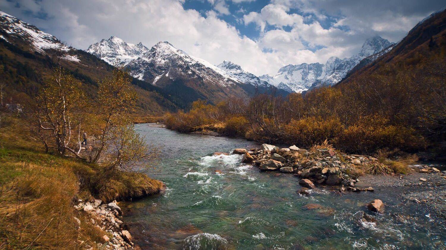 кавказ, домбай, долина, клухор, осень, Николай Мысливцев