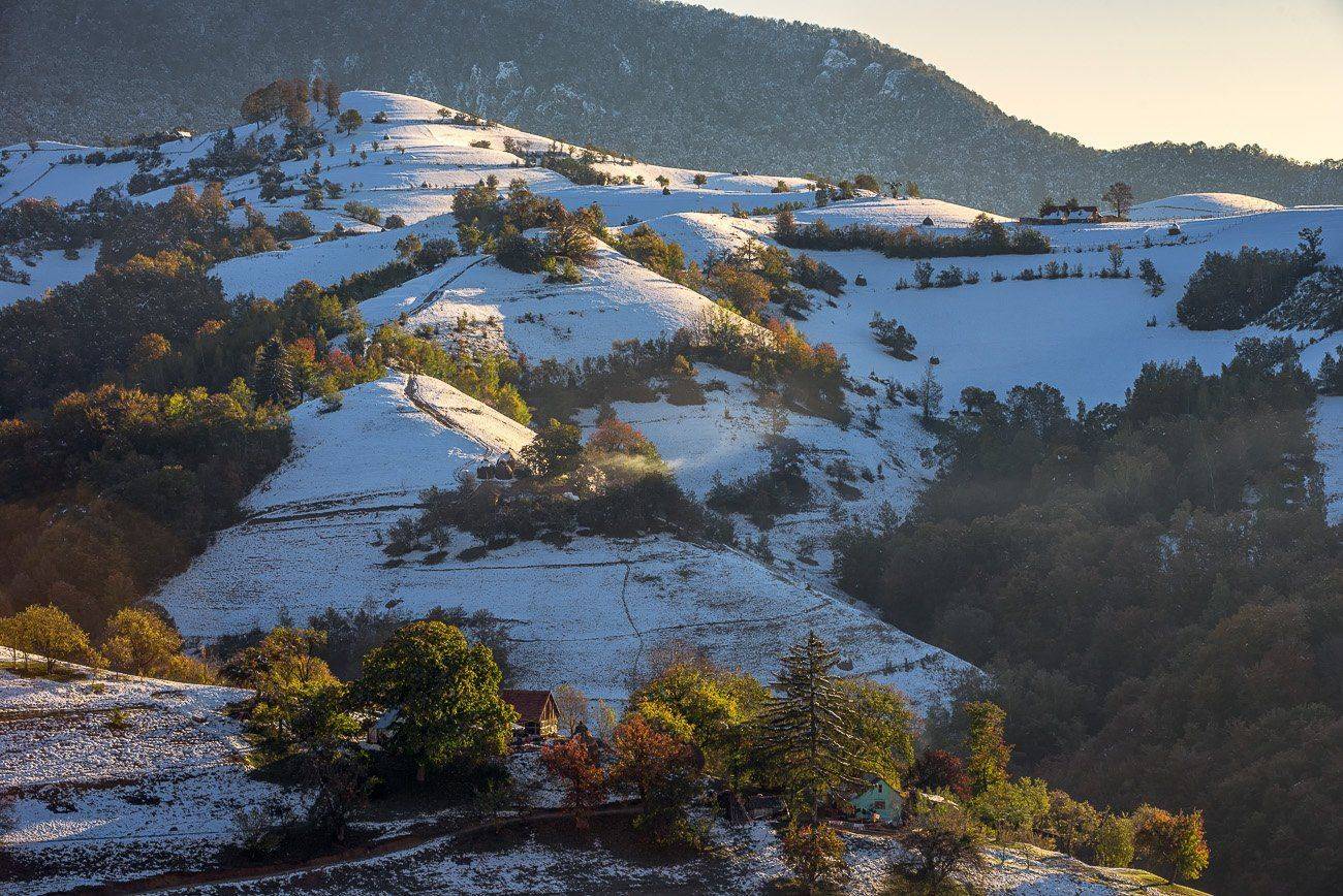 Autumn, Country side, Landscape, Nature, Snow, Ioan Chiriac