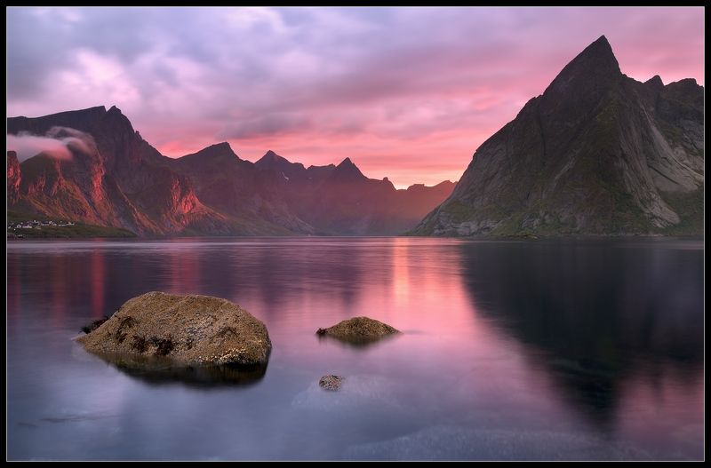 Закат, Лофотены, Норвегия, Рейне +++ фото превью