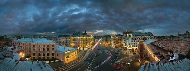 Над площадью Льва Толстого. фото превью