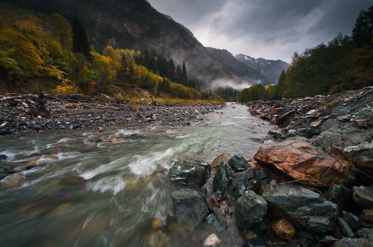 кавказ, домбай, аманауз, осень, Николай Мысливцев