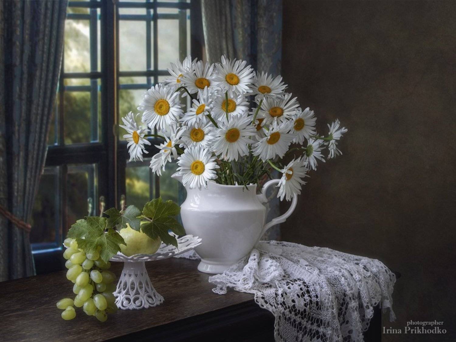 натюрморт, лето, ромашки, фрукты, букеты, цветы, художественное фото, Ирина Приходько