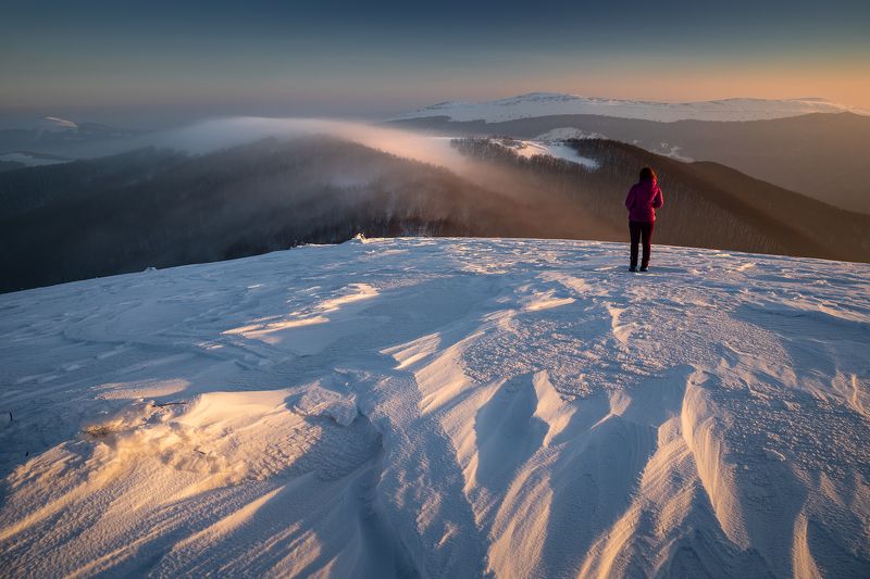 mountains, winter, poland, slovakia, ukraine, sunrise Morning in the Mountains фото превью
