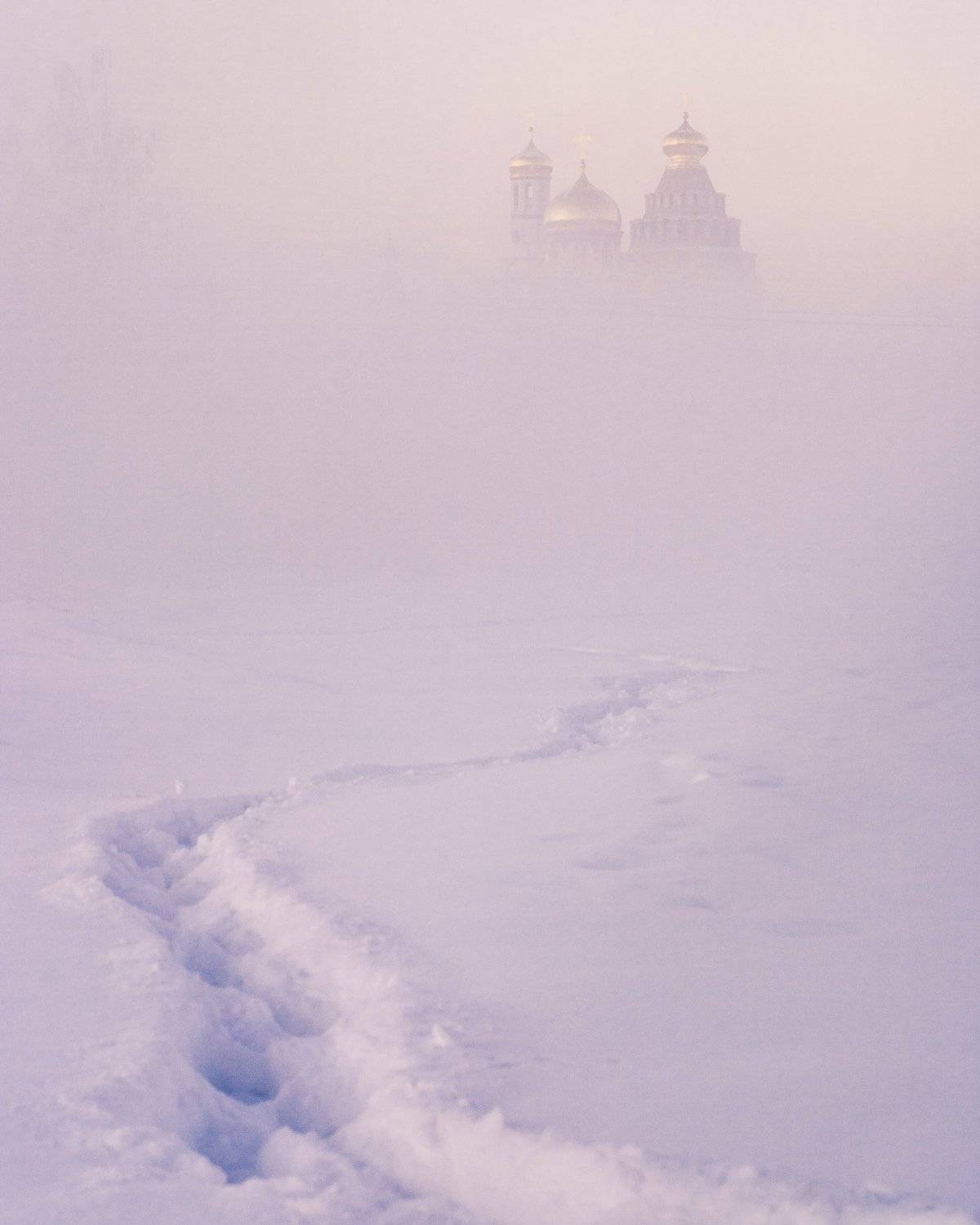 природа, река, пейзаж, зима, утро, Александр Кыров