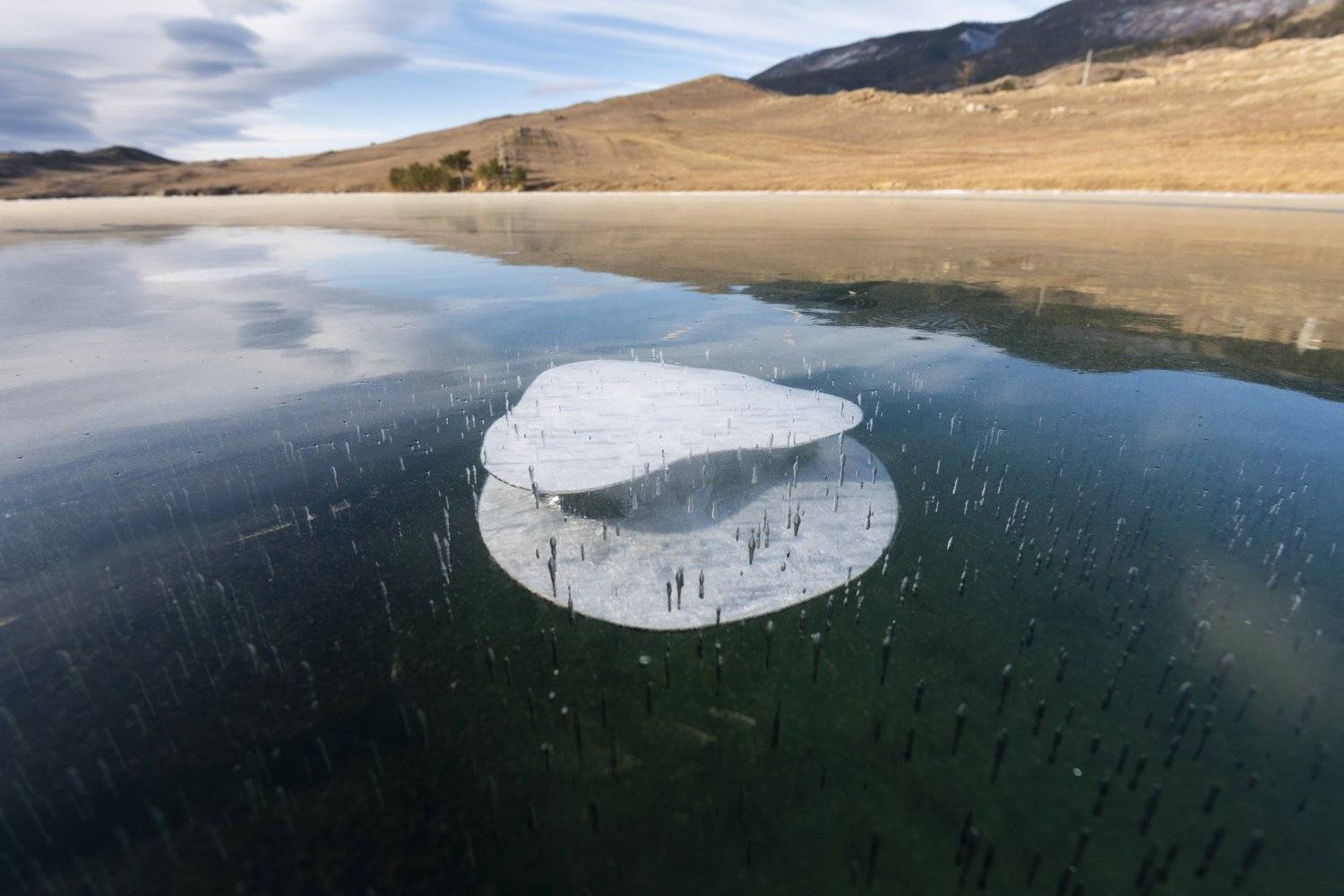 Байкал, пузыри, лед, Елена Вторушина
