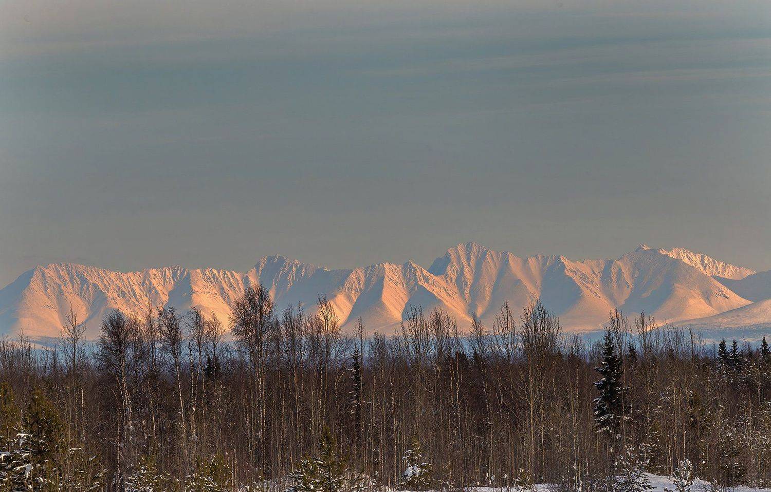 горы,урал,закат,зима,печора,коми,север,путешествия,, Игорь Триер
