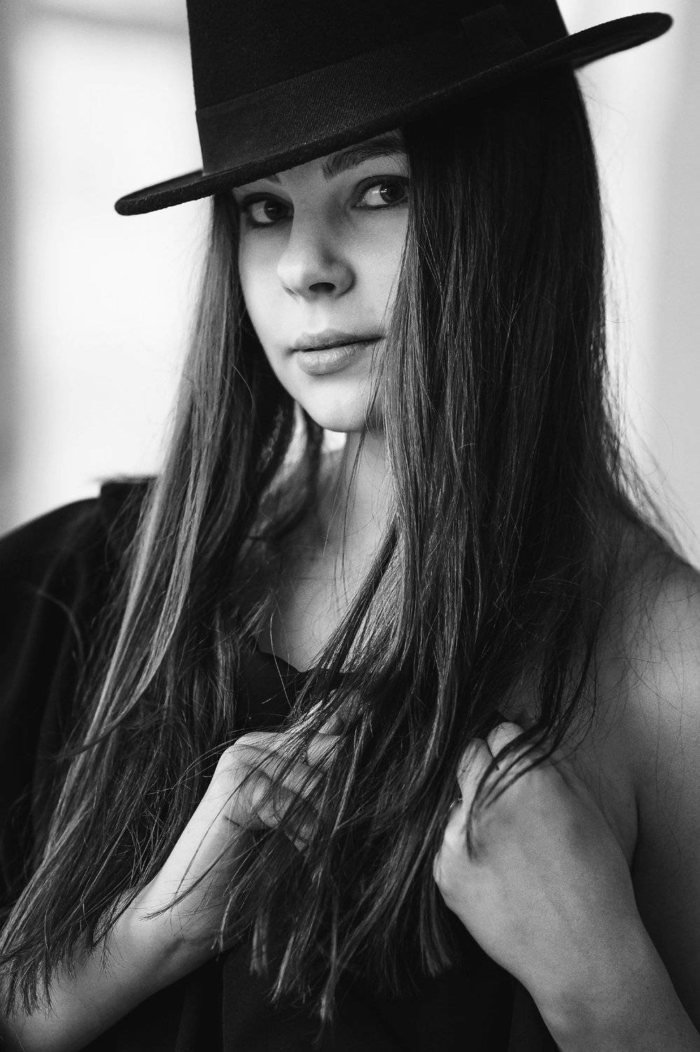 портрет, шляпа, девушка, Макарова Елена