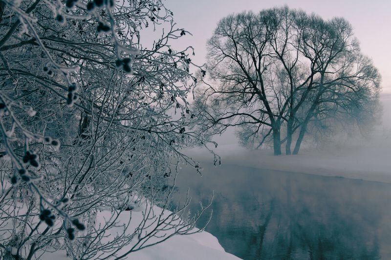 истра, зима, река * * * фото превью