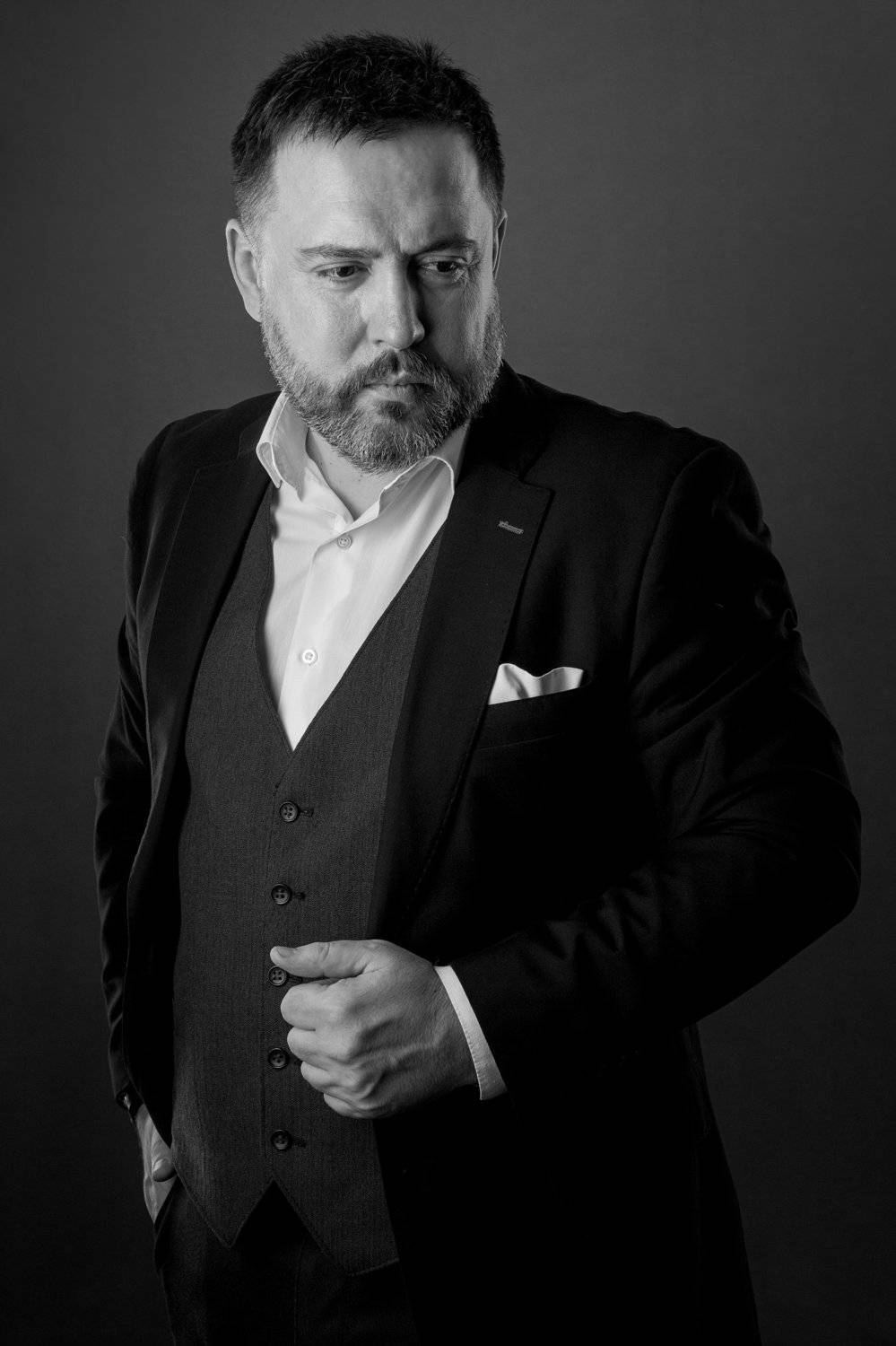 портрет, мужчина, чб, студия, Евгений Дёгтев