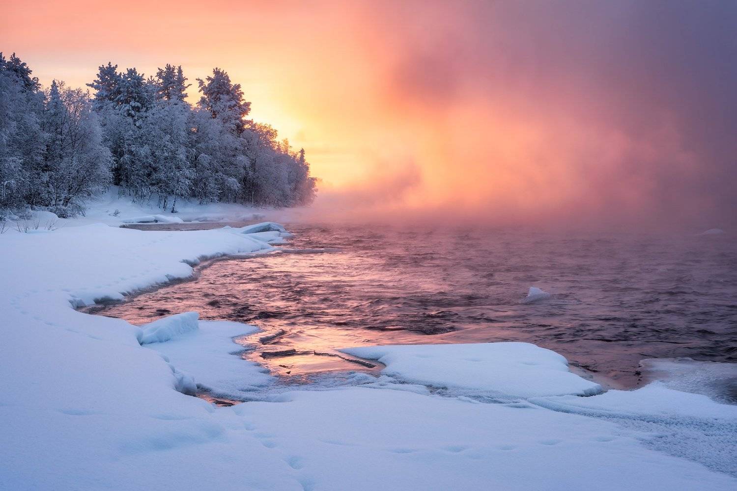 рассвет, заполярье, пиренга, Андрей Баскевич
