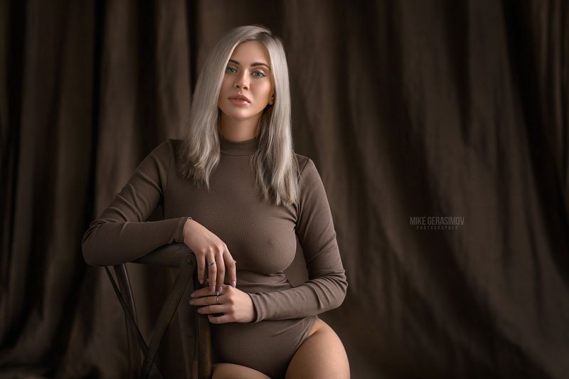 портрет девушка взгляд portrait белье красиво Лиля фото превью