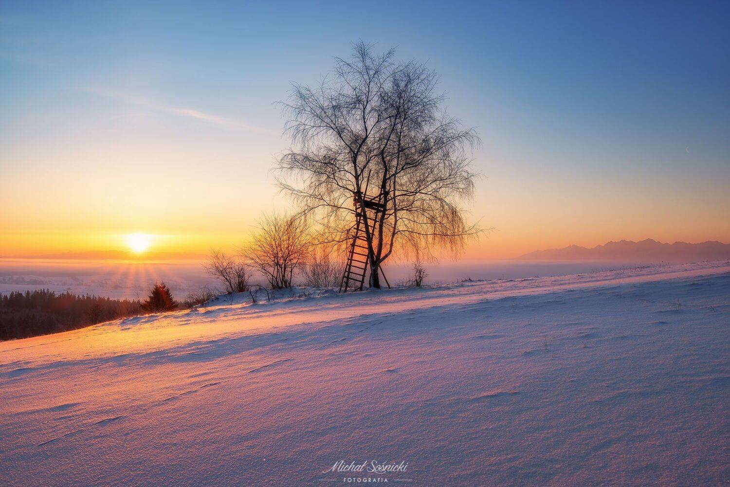 #mountains #poland #sunrise #snow #winter #morning #sky #beautiful #heaven #stairway, Michał Sośnicki