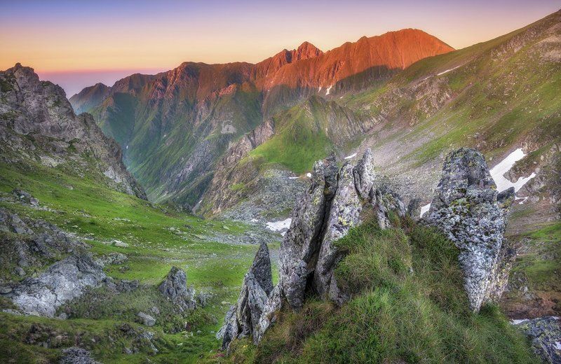 Landscape, Mountain, Nature, Romania, Sunset Fagaras Mountains фото превью