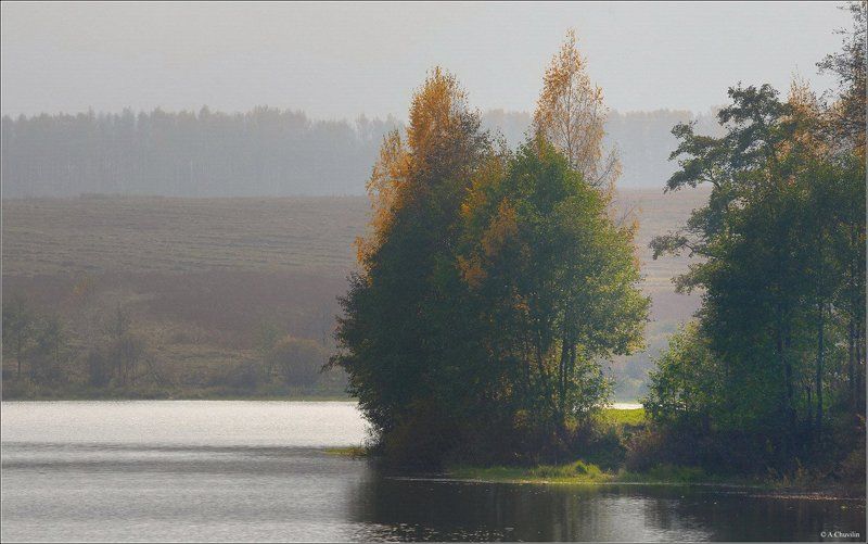 озеро,октябрь,туман Туманно-октябрьская фото превью