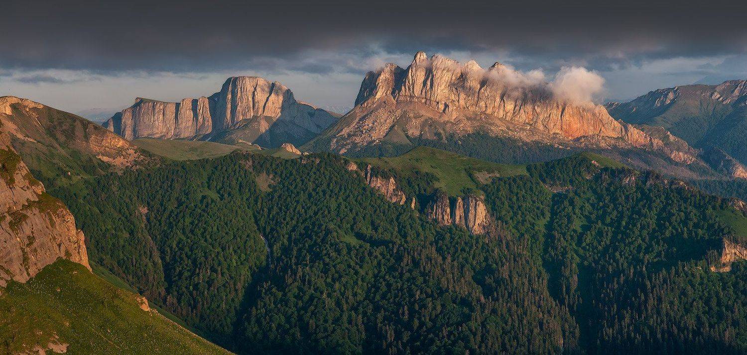 ачешбоки, горы, закат, MiShanya