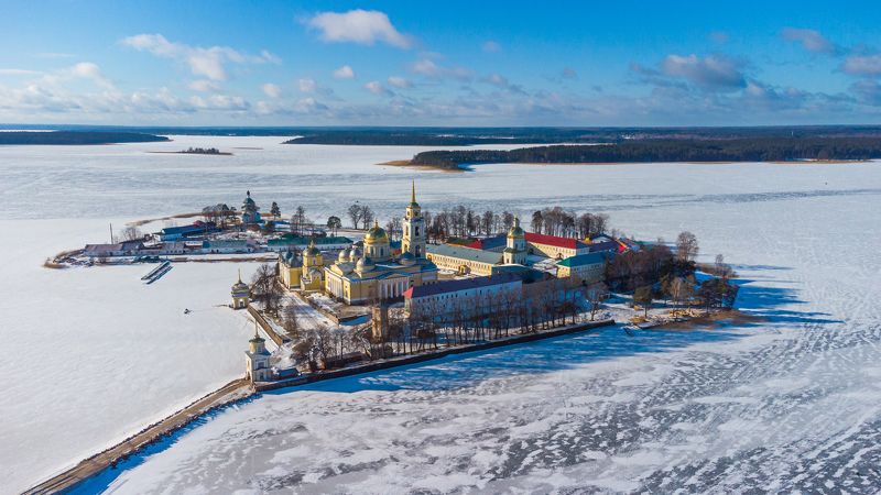 Зимний Селигер Нилова пустынь фото превью