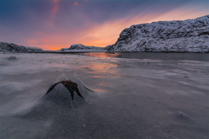 природа, пейзаж, север, кольский, природа россии, дикая природа, закат, свет, облака, вечер, тундра, арктика *** фото превью