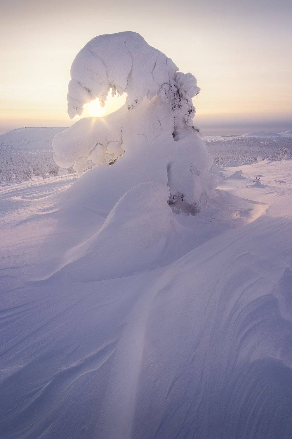 закат, главный уральский хребет, гух, зима, урал, северный урал, Глеб Желтов