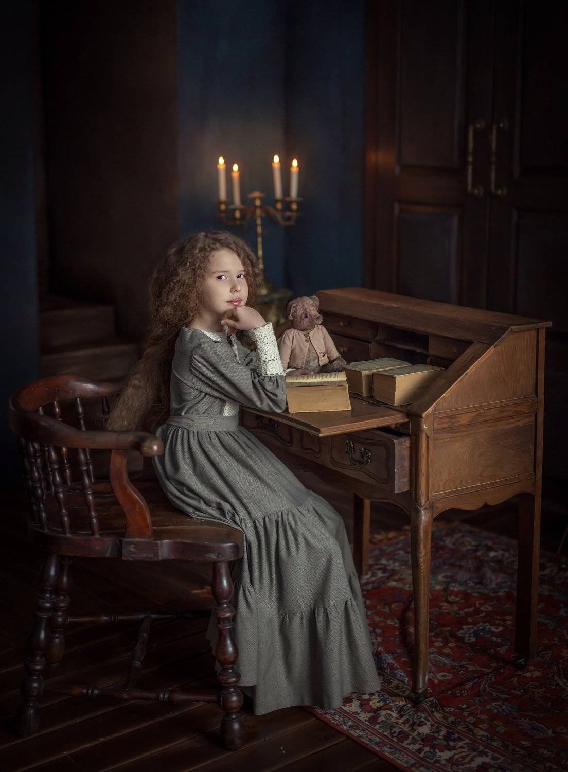 ретро, винтаж, под старину, старина, детский портрет, Наталья Русских