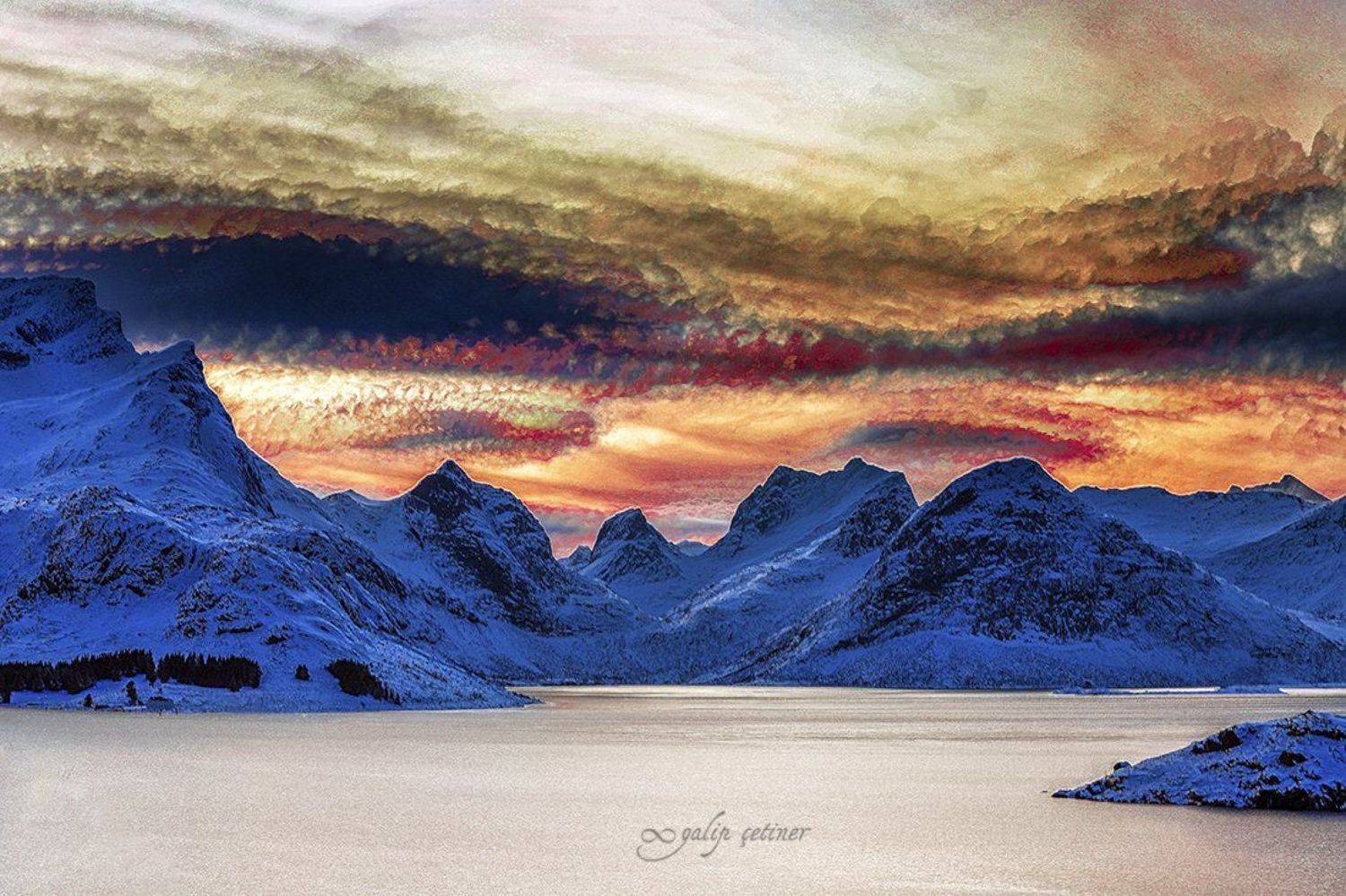 landscape, seascape, winter, beach, nature, Galip &Ccedil;etiner