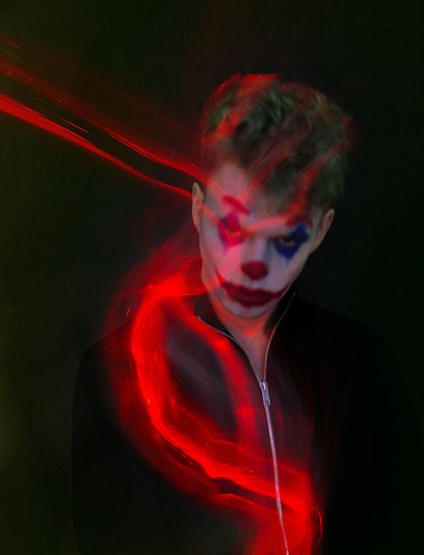 Freeze art, light, светоживопись, длинная выдержка, clown, клоун, хоррор  Horror  фото превью
